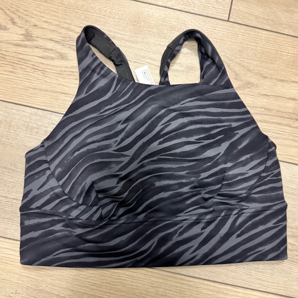 Lululemon Wunder Train Long-Line Bra, C/D, Le Tigre Camo Deep Coal Multi, 10